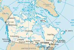Mapa do Canad