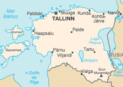 Mapa da Estnia