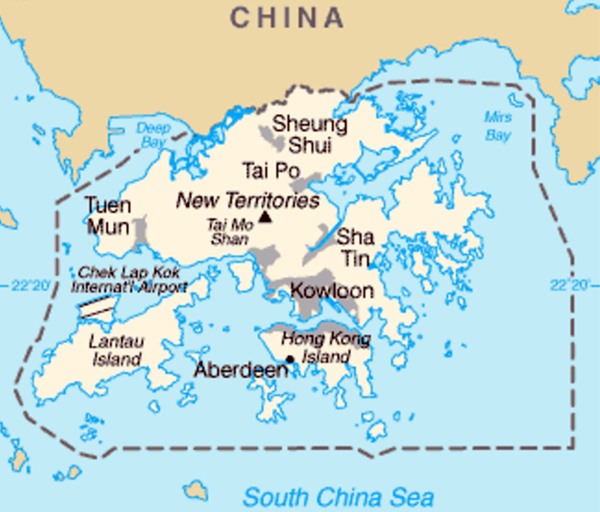 Mapa de Hong Kong