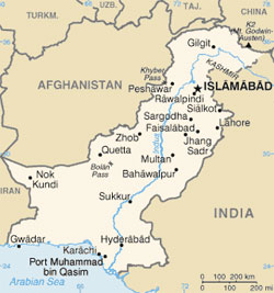 Mapa do Paquisto