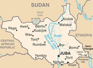 Mapa do Sudo do Sul