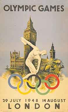Poster promoting the Olympic Games - London 1948