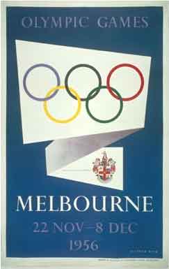 Poster promoting the Olympic Games - Melbourne 1956
