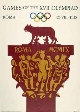 Poster promoting the Olympic Games - Rome 1960