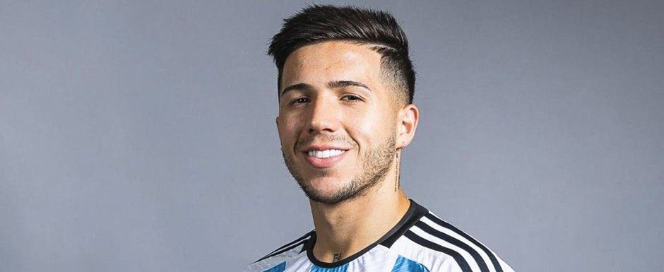 Enzo Fernndez - Jogador da Seleo da Argentina na Copa do Mundo de Futebol de 2022 no Catar (Qatar) - Foto: Enzo13Fernandez/Twitter