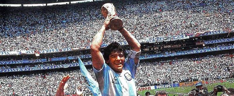 Seleo da Argentina comemorando o ttulo da Copa do Mundo de Futebol de 1986 no Mxico - Foto: 