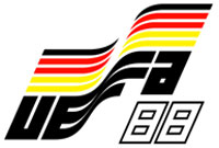Logomarca da Eurocopa de 1988 realizada na Alemanha Ocidental