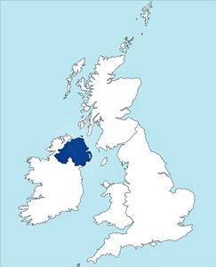 Mapa da Irlanda do Norte