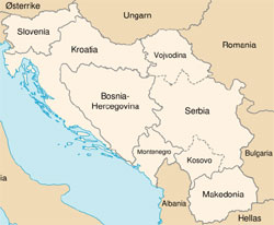 Mapa da Iugoslvia