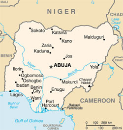 Mapa da Nigria