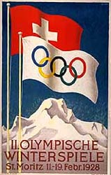 Pster dos Jogos Olmpicos de Inverno - St. Moritz 1928