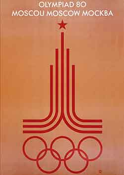 Pster dos Jogos Olmpicos de Vero - Moscou 1980
