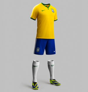 Uniforme 1 da Seleo Brasileira para a Copa do Mundo de 2014