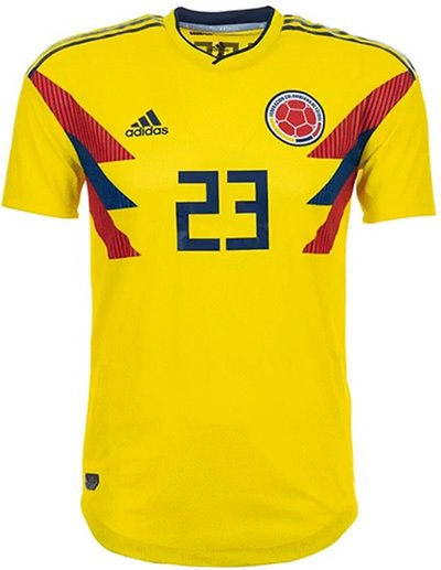 Uniforme 1 da Seleo da Colmbia para a Copa do Mundo de 2018